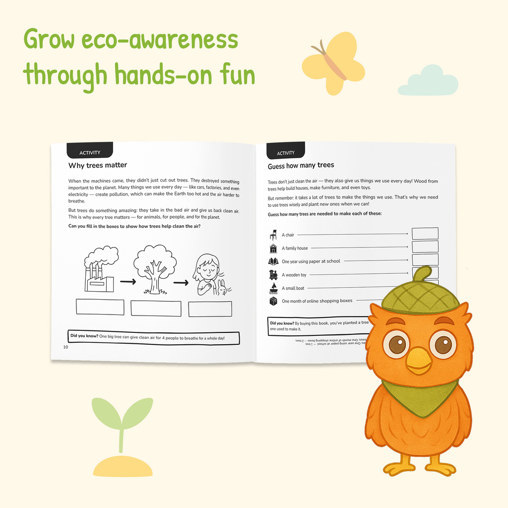 (Paperback Book) Happy Hoots – Story & Coloring Activities + Plants a Tree