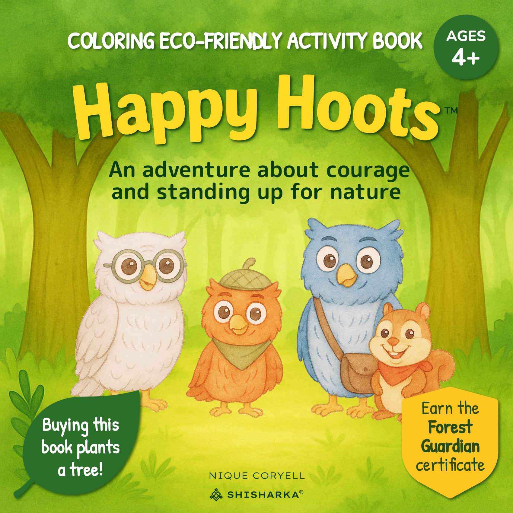 Happy Hoots – Story & Coloring Activities + Plants a Tree